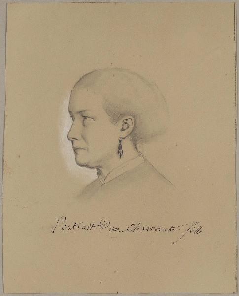 Portrait d'une charmante fille, Léon Alegre, 19e siècle
