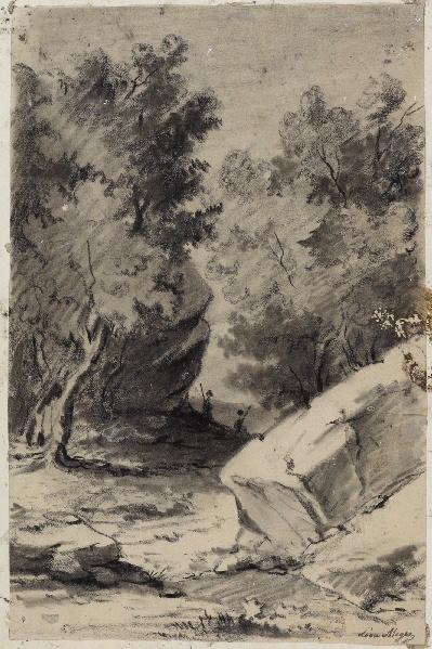 Paysage de forêt, Léon Alegre, 19e siècle