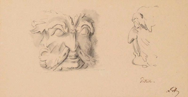 Détail d'une sculpture d'une maison de Pont-Saint-Esprit, Léon Alegre, 19e siècle