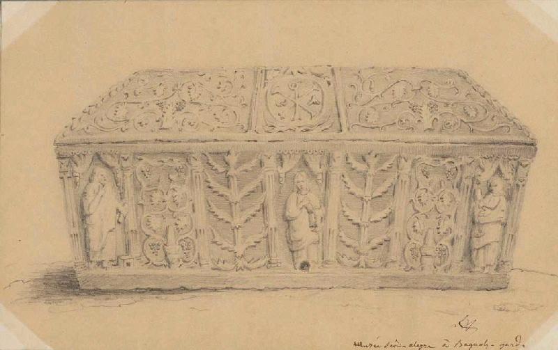 Sarcophage à la chartreuse de Valbonne - Gard, Léon Alegre, 19e siècle