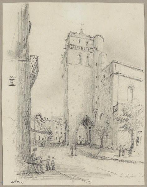Le clocher d'Alais, Léon Alegre, 19e siècle
