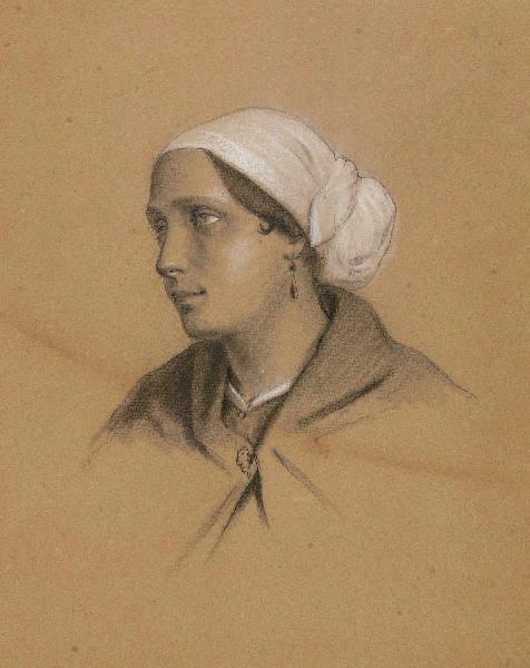 Portrait de femme corse, Léon Alegre, 19e siècle