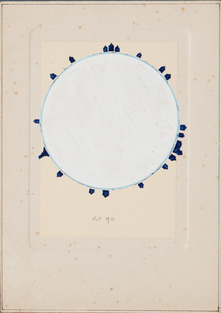 Sans titre, dessin préparatoire pour IN EMINEMTI, Philippe Favier, 1990