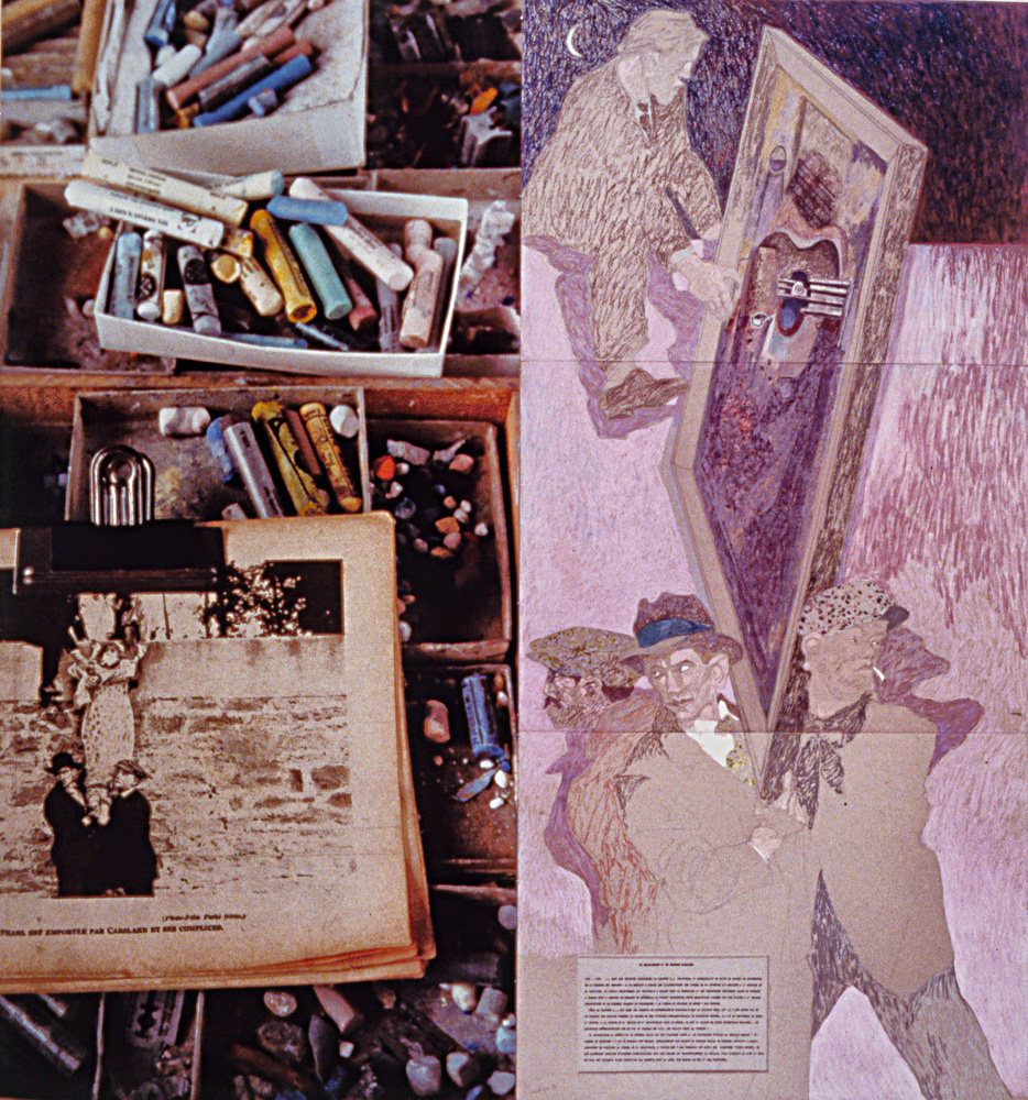 Le délassement d'un peintre parisien avec mur et voleur, Jean Le Gac, 1984