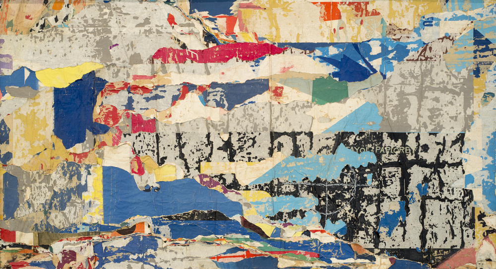 Bleu d'Août, Jacques Villeglé, 1961