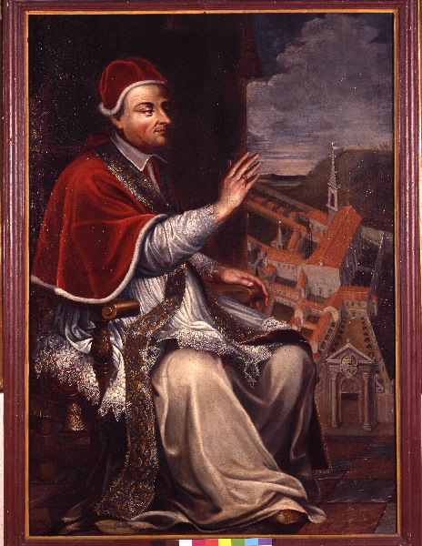 La bénédiction de la chartreuse de Villeneuve-lès-Avignon par le pape Innocent VI, Jean-Claude Cundier, 1690