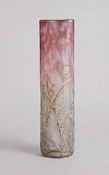 Vase Chandelles. Comme la plume au vent ; Porte-bouquet cylindrique trilobé. Décor de chandelles_0