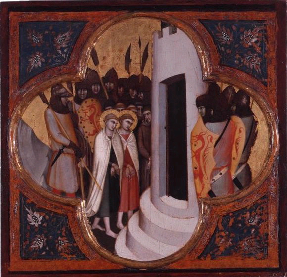 Saint Jacques et saint Marien conduits au supplice, Mello Da Gubbio, 1348