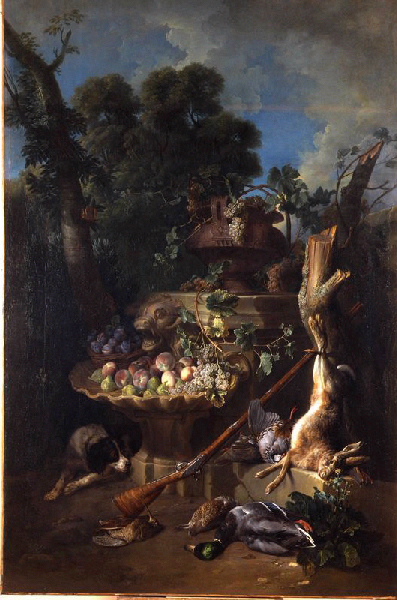 L'Automne ; Gibier, fruits et un chien (Ancien titre), François Desportes, 1711,1712