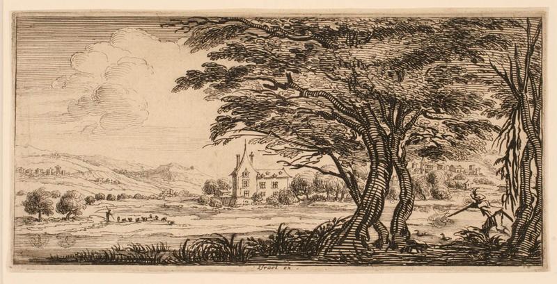 Paysage de campagne avec un chasseur de canards ; Paysage de campagne avec un berger et son troupeau (autre titre)_0