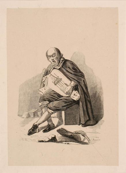 Le vielleur, Жорж Дюмениль де Латур, 1842