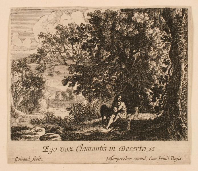 Paysage avec saint Jean-Baptiste au désert, Claude Goyrand, 1627,1665,1687