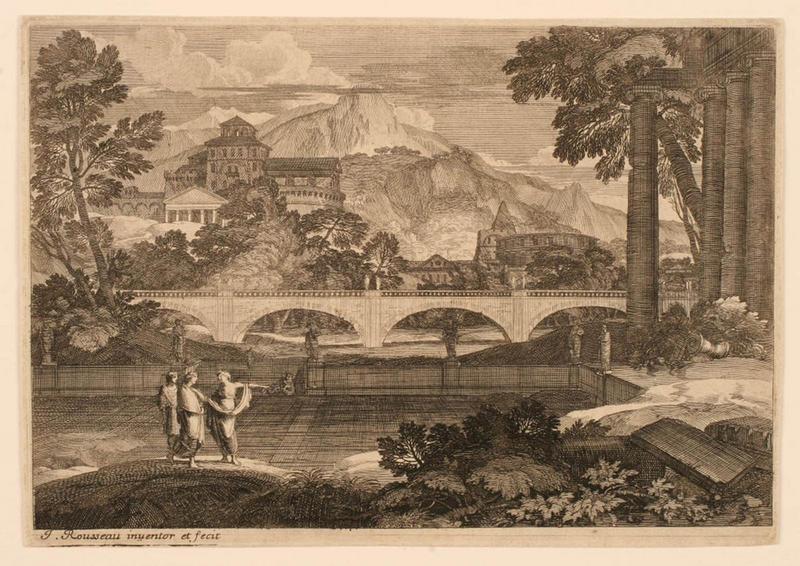 Paysage à la ville antique, Jacques Rousseau, 1694
