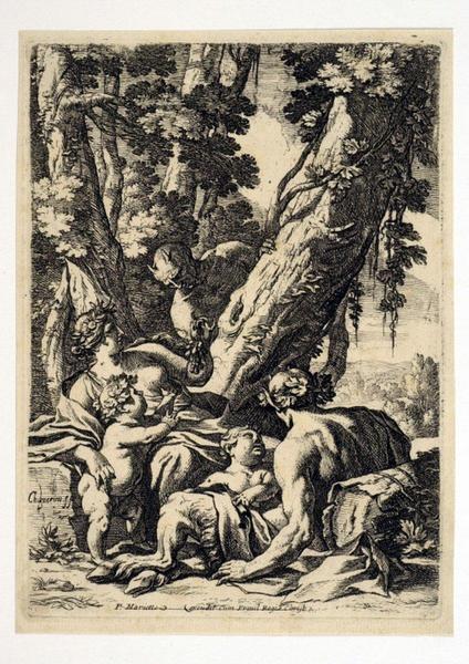 Recueil de diverses Bacchanales : Bacchanale au faune et à sa femelle_0