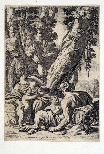 Recueil de diverses Bacchanales : Bacchanale au faune et à sa femelle_0