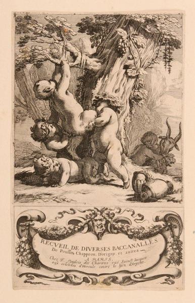 Recueil de diverses Bacchanalles : Frontispice ; Enfants jouant_0