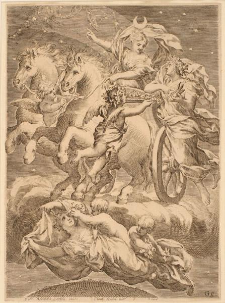 La Lune sur son char, Pierre de Cortone, 1633