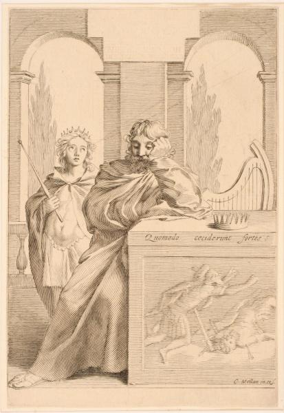 Titre-frontispice ; Roi David accoudé_0