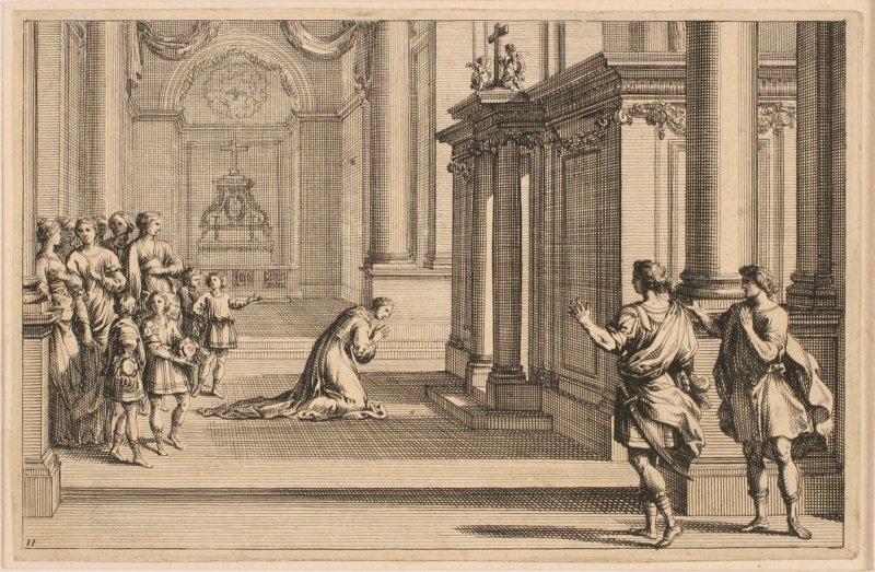 Aurèle apercevant Clotilde priant dans l'église de Vienne_0