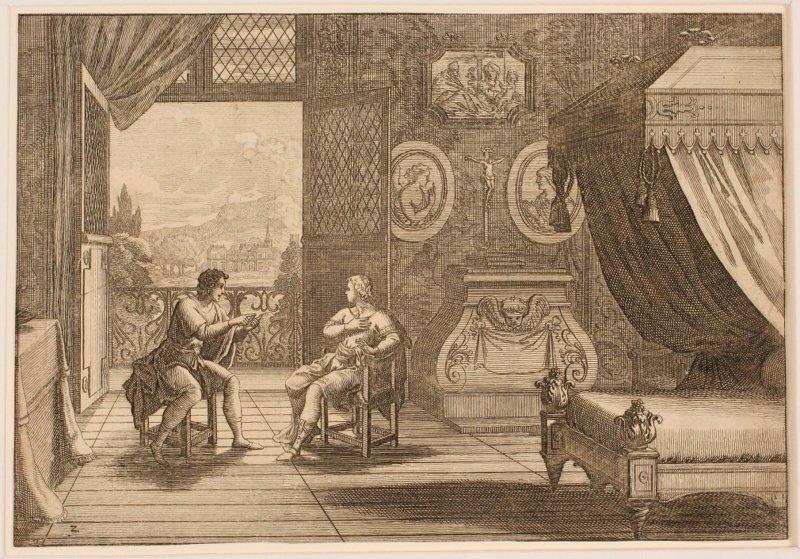 Philédon et Eusèbe discutant dans une chambre_0
