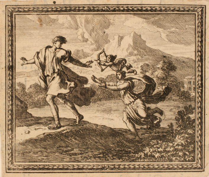 Les Métamorphoses d'Ovide : Byblis poursuivant de son amour son frère Caunus_0