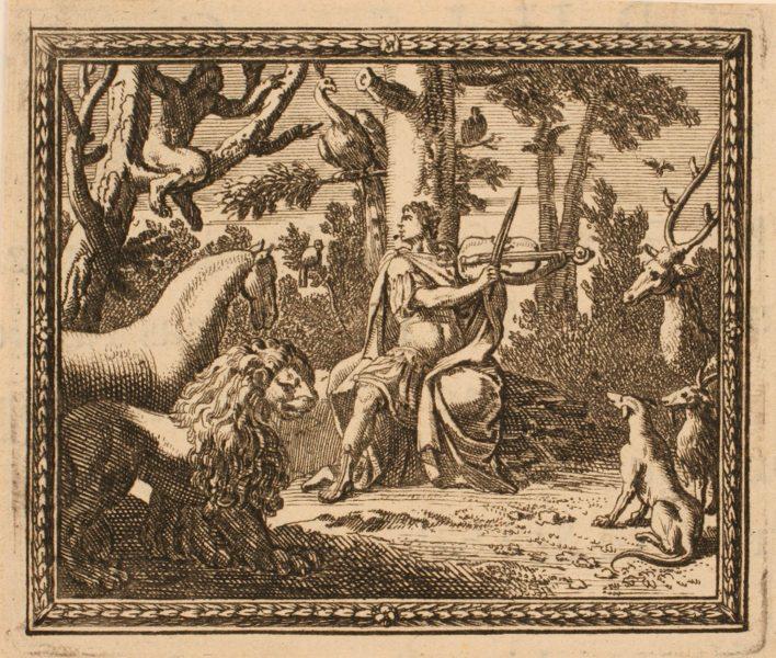 Les Métamorphoses d'Ovide : Orphée jouant parmi les animaux_0