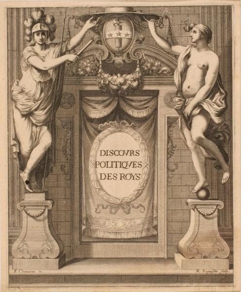 Frontispice armorié de l'ouvrage de Georges de Scudéry intitulé : Discours politique des Rois_0