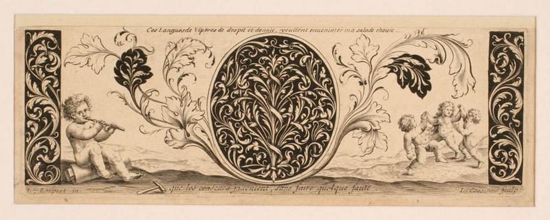 Rinceaux et motifs blancs sur fond noir_0