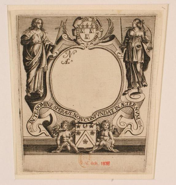 Cartouche flanqué de la Religion et de l'Ignorance_0