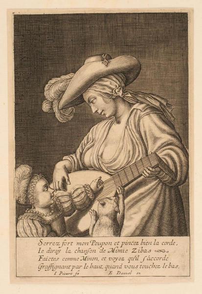Musicienne et enfant, Jean Picart, 1639