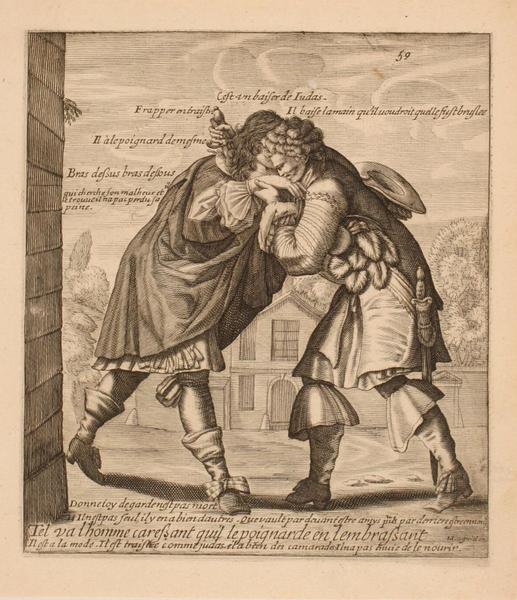 Livre des Proverbes (1er livre) : Tel va l'homme caressant quil le poignarde en l'embrassant_0
