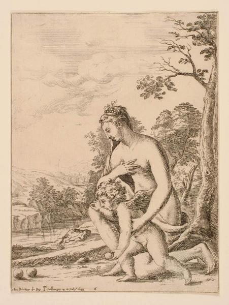 SCOLA D'AMORE (n°06) : Vénus et l'Amour jouant aux boules_0