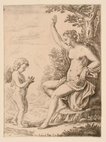 SCOLA D'AMORE (n°09) : Vénus tenant des verges dans la main, Pierre Scalberge, 1638
