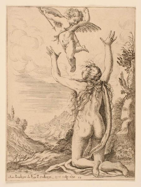 SCOLA D'AMORE (n°12) : L'Amour s'envolant, Pierre Scalberge, 1638