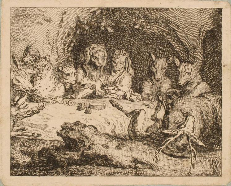 Le festin du lion, Claude Gillot, 1er quart 18e siècle