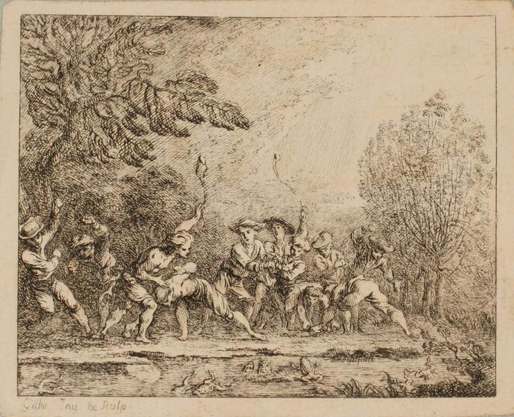 Les grenouilles et les enfants, Claude Gillot, 1er quart 18e siècle