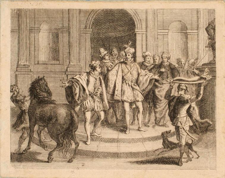 Scène d'histoire, Nicolas Etienne Edelinck, 1er quart 18e siècle