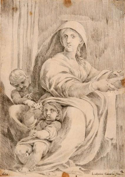 La Vierge au livre avec l'Enfant et saint Jean-Baptiste, Lodovico Carracci, 1604