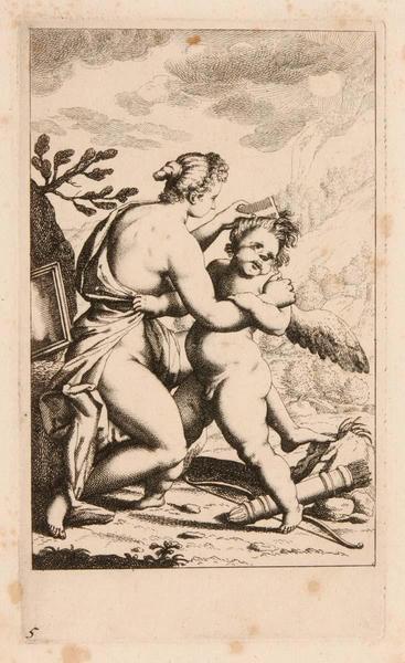 Jeux de l'Amour (Planche n°05) : Vénus coiffant l'Amour_0