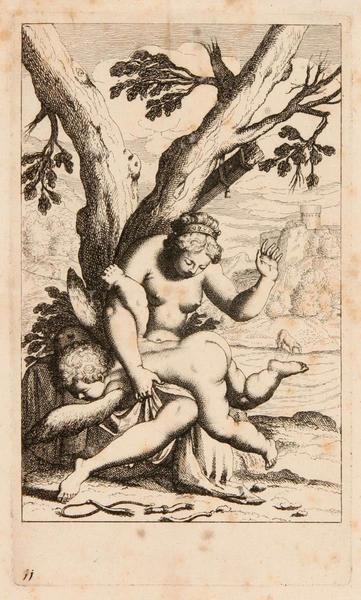 Jeux de l'Amour (Planche n°11) : Vénus corrigeant l'Amour_0