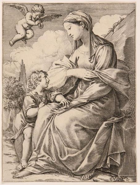 Vierge à l'Enfant tenant la Croix, Francesco Valesio, 4e quart 16e siècle, 1ère moitié 17e siècle