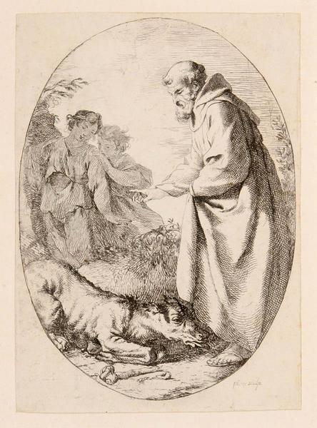 Une hyène obéissant à saint François_0