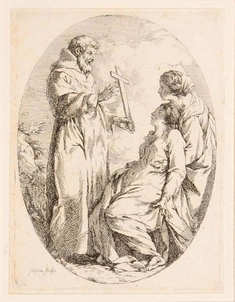 Saint François guérissant une femme malade, Jean-Baptiste Marie Pierre, 18e siècle