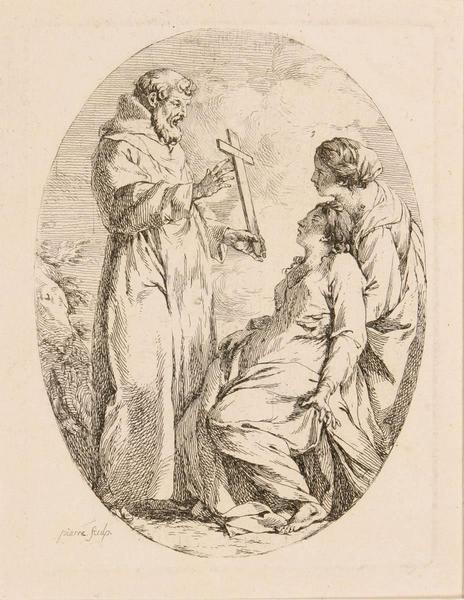 Saint François guérissant une femme malade_0
