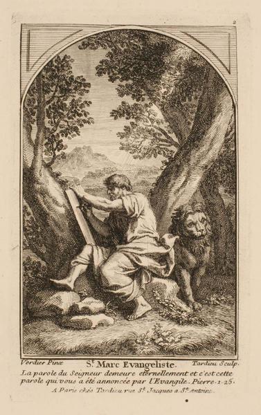 Les évangélistes : Saint Marc, Nicolas Henri Tardieu, 2e moitié 17e siècle, 1er quart 18e siècle