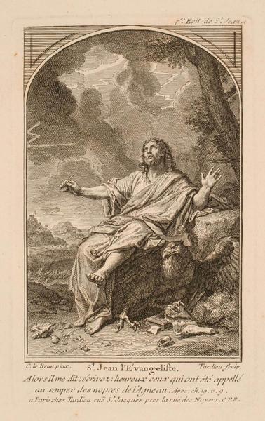 Les évangélistes : Saint Jean, Nicolas Henri Tardieu, 2e moitié 17e siècle, 1er quart 18e siècle