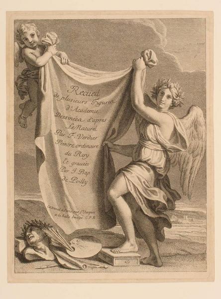 Recueil de diverses académies : Frontispice, Jean Baptiste de Poilly