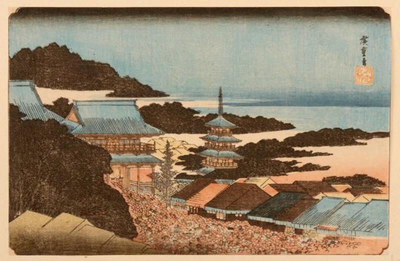 Sites célèbres de la capitale de l'Est : série Tôto Meisho : Marché de fin de l'année à Kinryûzan, le temple d'Asakusa_0