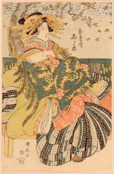 Une Courtisane de la Maison Tamaya, Utagawa Kuniyasu, 1ère moitié 19e siècle