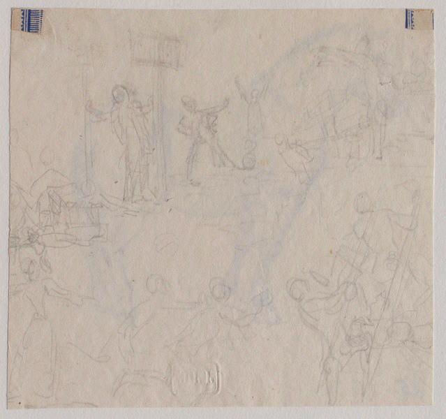 Deux scènes avec personnages, Grandville, 1847 avant